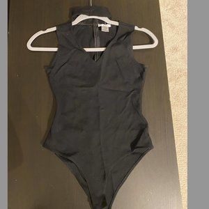 Black bodysuit with collar- XS (USED)